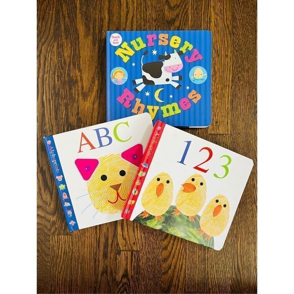 Alpha prints ABC, 123 and Nursery Rhyme Books Set - Picture 1 of 7